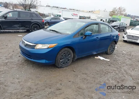 2012 Honda Civic Lx z USA, uszkodzony, nr VIN 2HGFB2F54CH564349